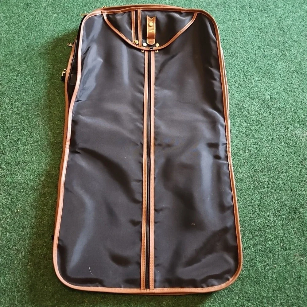 Vintage Lark‎ Travel Suit Luggage Garment Bag Black Brown Rare